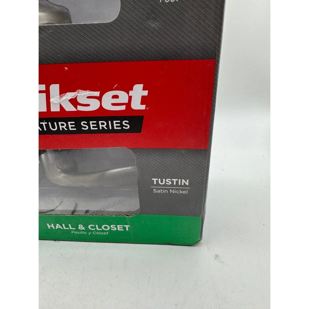 Kwikset Tustin Hall and Closet Door‎ Lever Lock Satin Nickel 97200-777